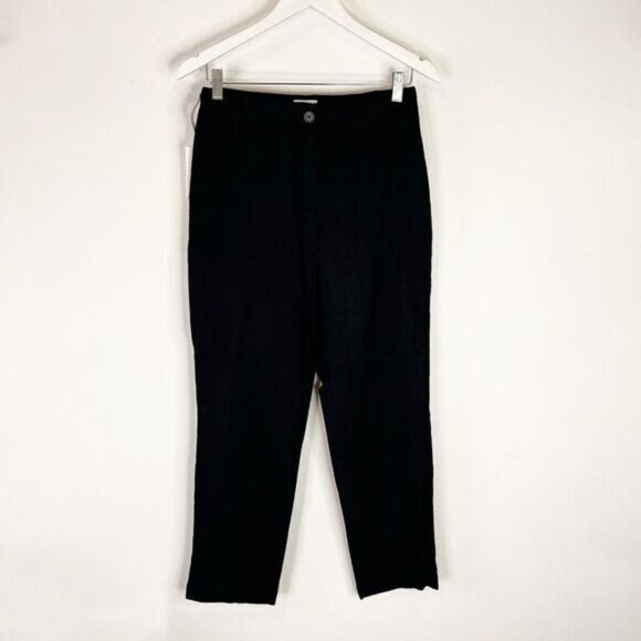  Aritzia Wilfred Cherice Black Linen Blend Trouser - Picture 2 of 7